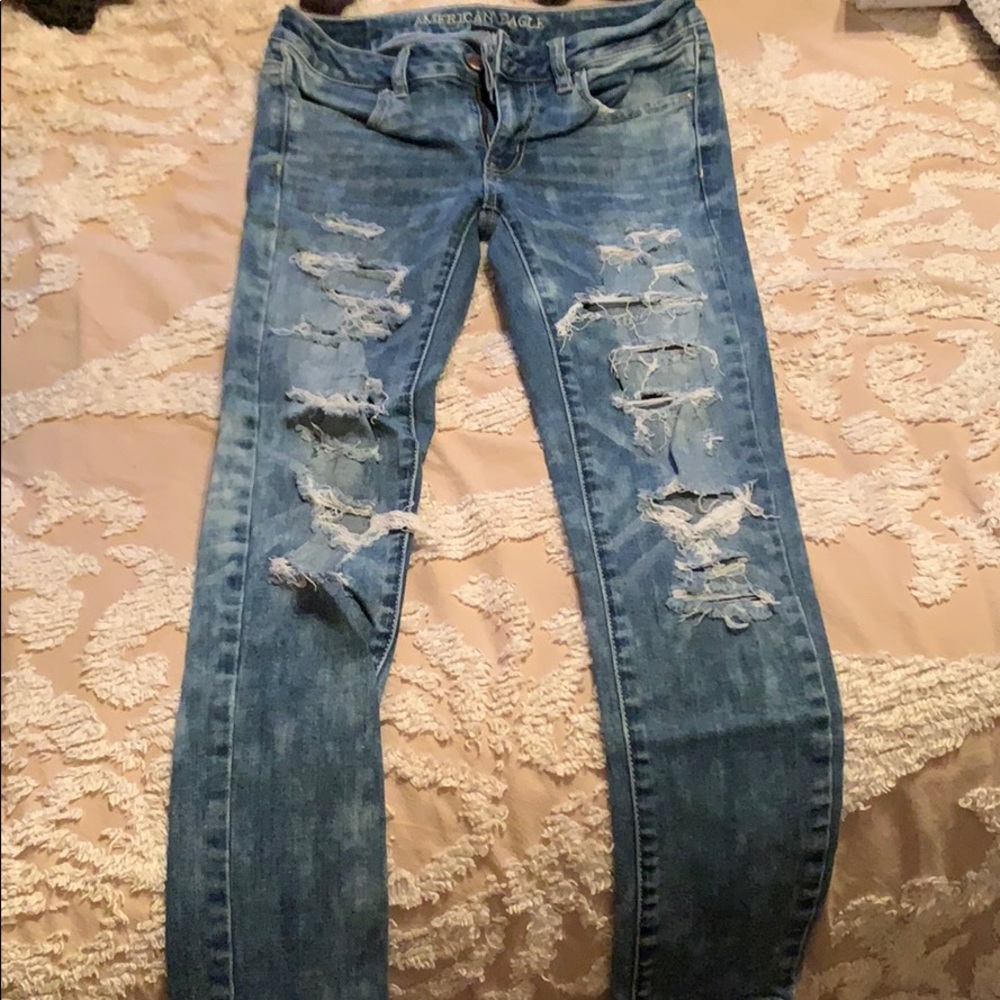 American eagle ripped jegging ankle
